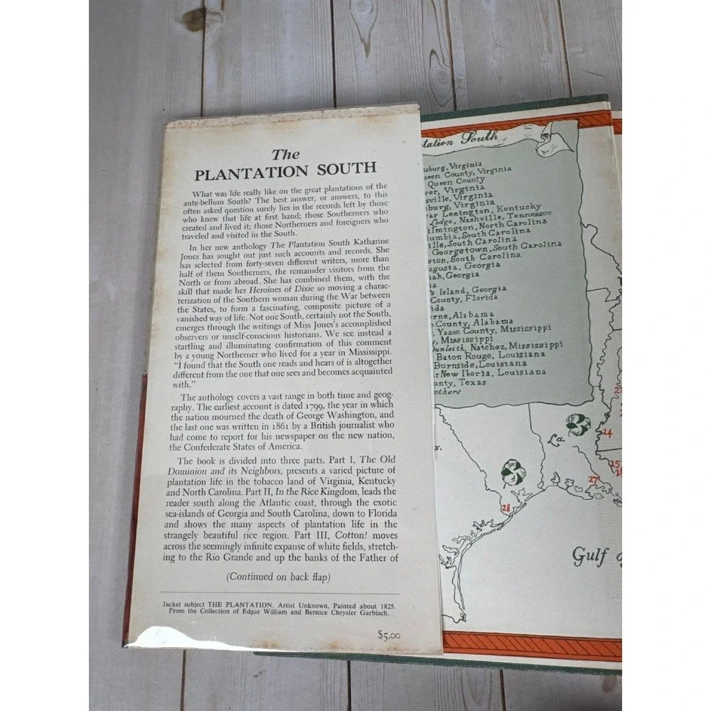 The Plantation South Katharine M. Jones 1957 First Edition History Bobbs-Merrill